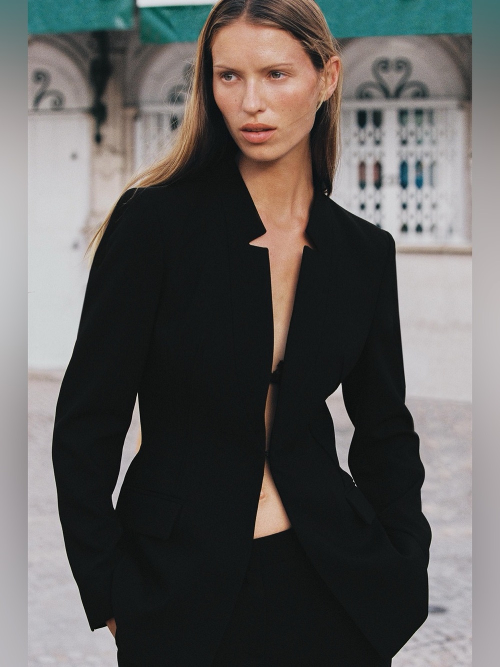 ZARA ~ Inverted Lapel Blazer - Picture 3 of 10
